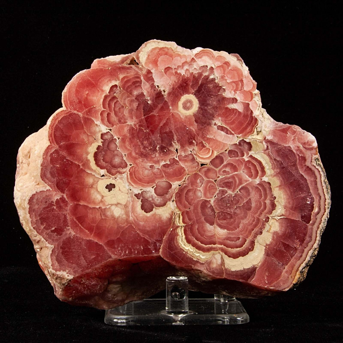 Rhodochrosite là những tinh thể carbonat mangan có chất tượng tương đương đá quý, thường được dùng để chế tác đồ trang sức. Khoáng vật màu đỏ tuyệt đẹp này phân bố ở Nam Phi, Mỹ và Peru.