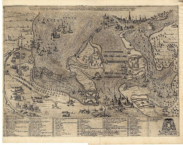 Diễn ra từ tháng 7/1584 đến tháng 8/1585, trận vây thành Antwerp (ngày nay nằm ở Bỉ) là một biến cố lớn trong cuộc chiến tranh 80 năm giữa Bồ Đào Nha - Tây Ban Nha với liên minh gồm Anh, Pháp, Scottland và Hà Lan.
