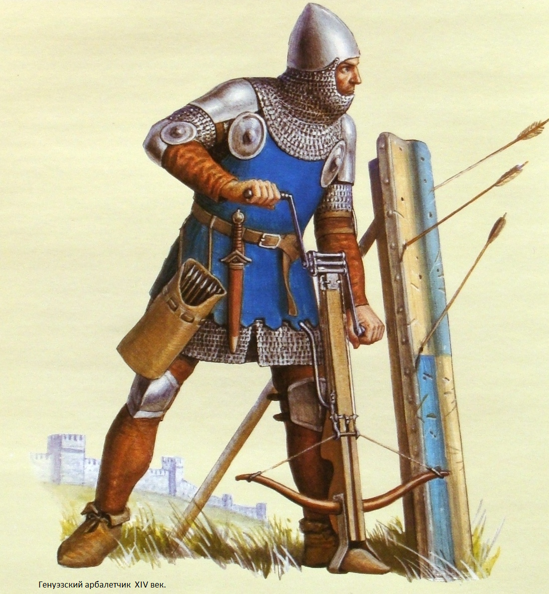 Người ứng tuyển vào đội quân bắn nỏ được tuyển chọn kỹ lưỡng dựa trên sức mạnh cơ bắp, độ dẻo dai, khả năng cảm nhận... tại thành phố Genoa và một số địa phương khác của vùng Liguria, Tây Bắc Italia. Nhiều lính nỏ xuất thân từ gia đình quyền quý.