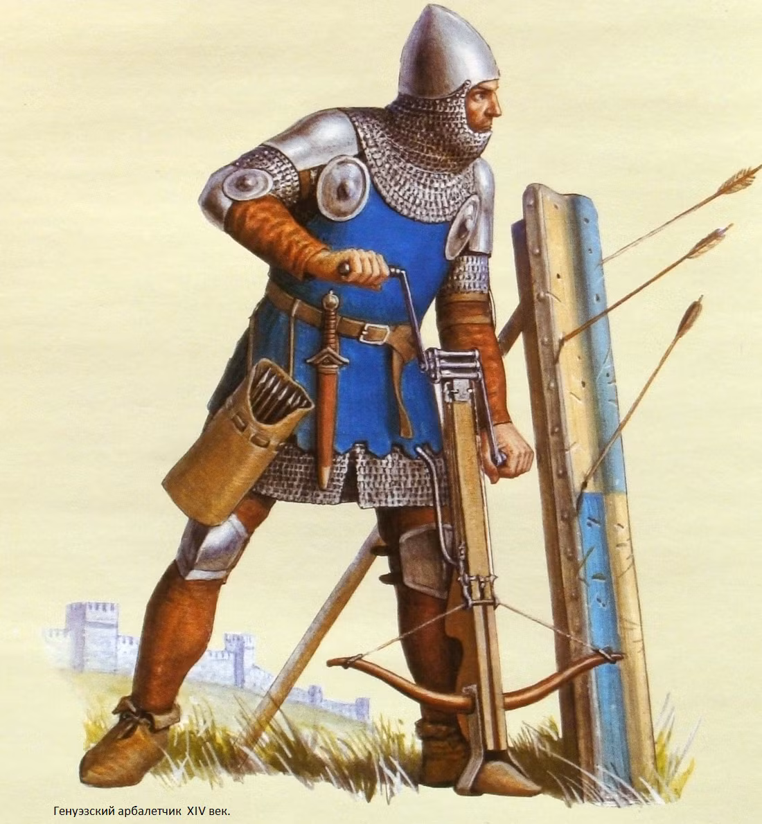 Người ứng tuyển vào đội quân bắn nỏ được tuyển chọn kỹ lưỡng dựa trên sức mạnh cơ bắp, độ dẻo dai, khả năng cảm nhận... tại thành phố Genoa và một số địa phương khác của vùng Liguria, Tây Bắc Italia. Nhiều lính nỏ xuất thân từ gia đình quyền quý.