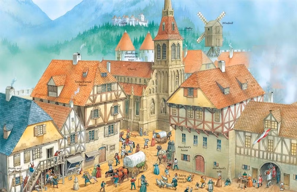 Những chiếc đồng hồ cơ học đầu tiên đã xuất hiện ở châu Âu cuối thế kỷ 13, đầu thế kỷ 14. Những chiếc đồng hồ này chưa có kim mà chỉ báo hiệu giờ bằng tiếng chuông, thường được "giấu" trong tháp chính của các nhà thờ.