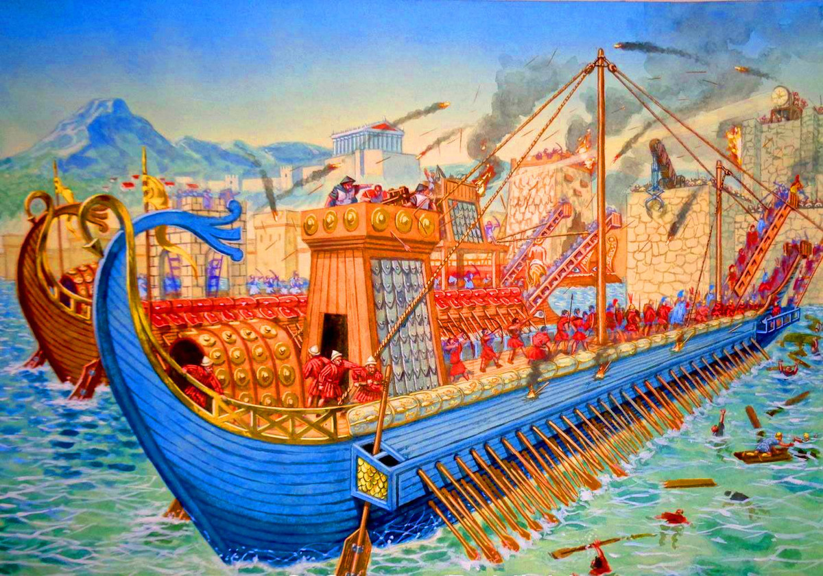  Trận Syracuse (212 TCN) là cuộc đối đầu giữa thành Syracuse – quê hương của nhà bác học Archimedes – với quân La Mã. Tương truyền, trong trận này Archimedes đã dùng những gương cầu lõm khổng lồ để hội tụ ánh sáng thiêu cháy các tàu chiến La Mã. Cuối cùng, người La Mã dùng kế đánh úp và hạ thành Syracuse, Archimedes bị sát hại.