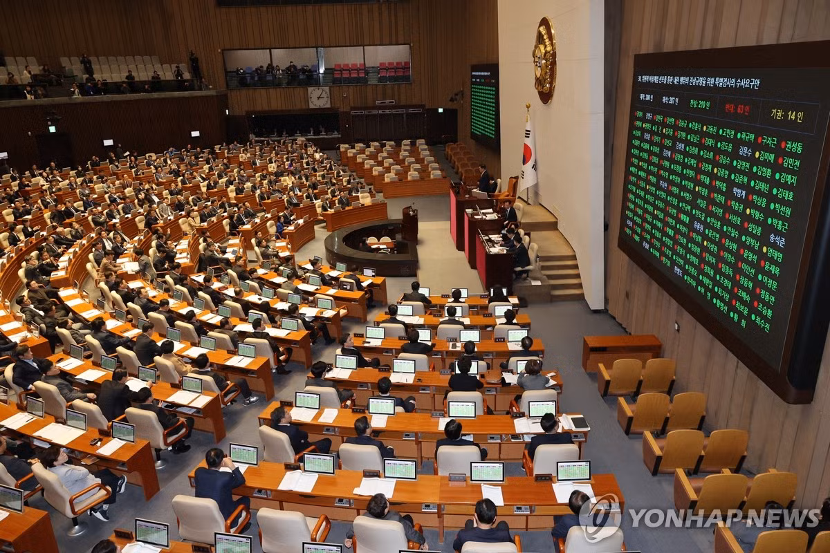 Quốc hội Hàn Quốc thông qua nghị quyết yêu cầu bắt Tổng thống Yoon Quoc hoi Han Quoc thong qua nghi quyet yeu cau bat Tong thong Yoon