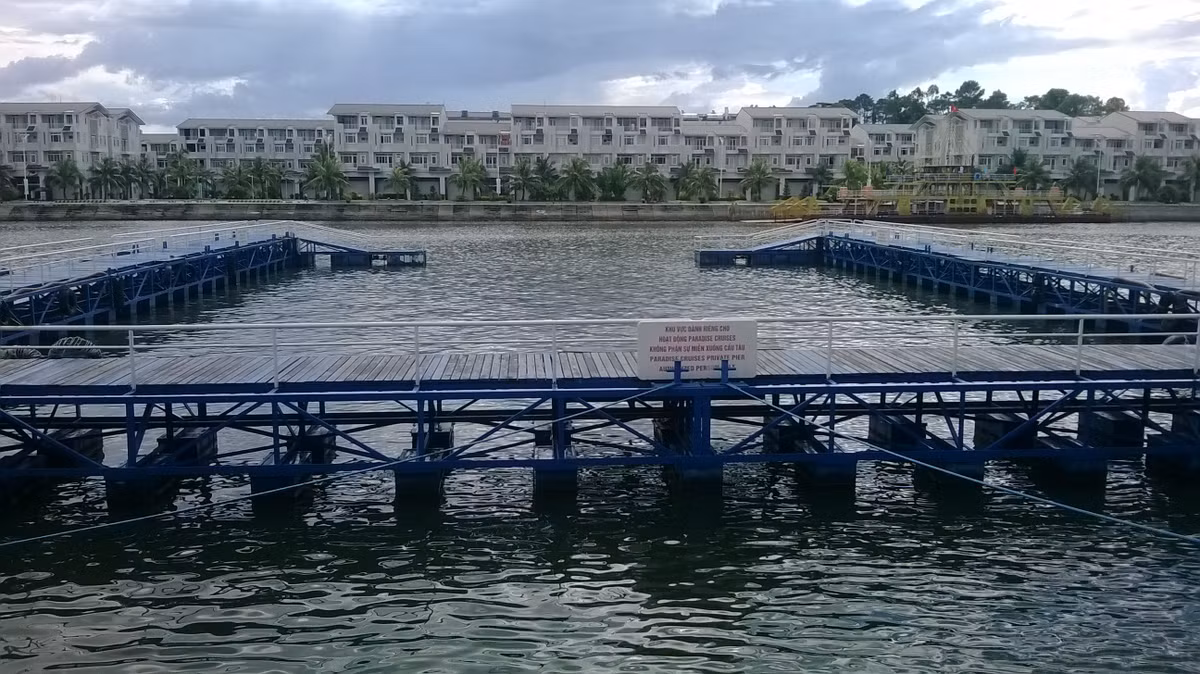 Bến đỗ của du thuyền được bố trí hợp lý.