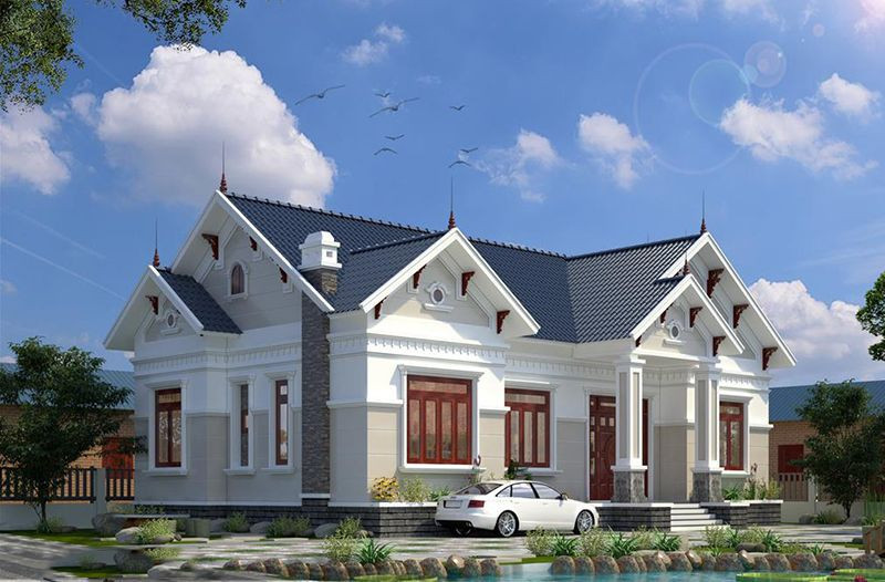 Mẫu nhà vườn đẹp 1 tầng 4 phòng ngủ, nhìn là mê - Hình 2 Mau nha vuon dep 1 tang 4 phong ngu, nhin la me-Hinh-2