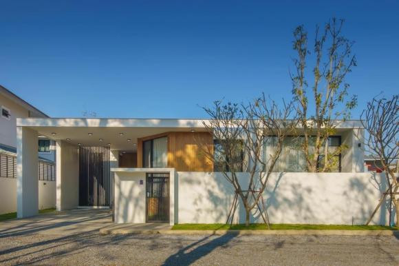 Thiet ke nha cap bon mai bang hien dai, khong gian sinh hoat tien nghi