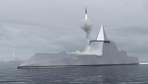 Thân tàu Type 055 có nét khá giống với siêu hạm DDG-1000 của Mỹ và kiến trục thượng tầng độc đáo.