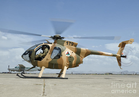 Trực thăng MD 530F của Không quân Afghanistan.