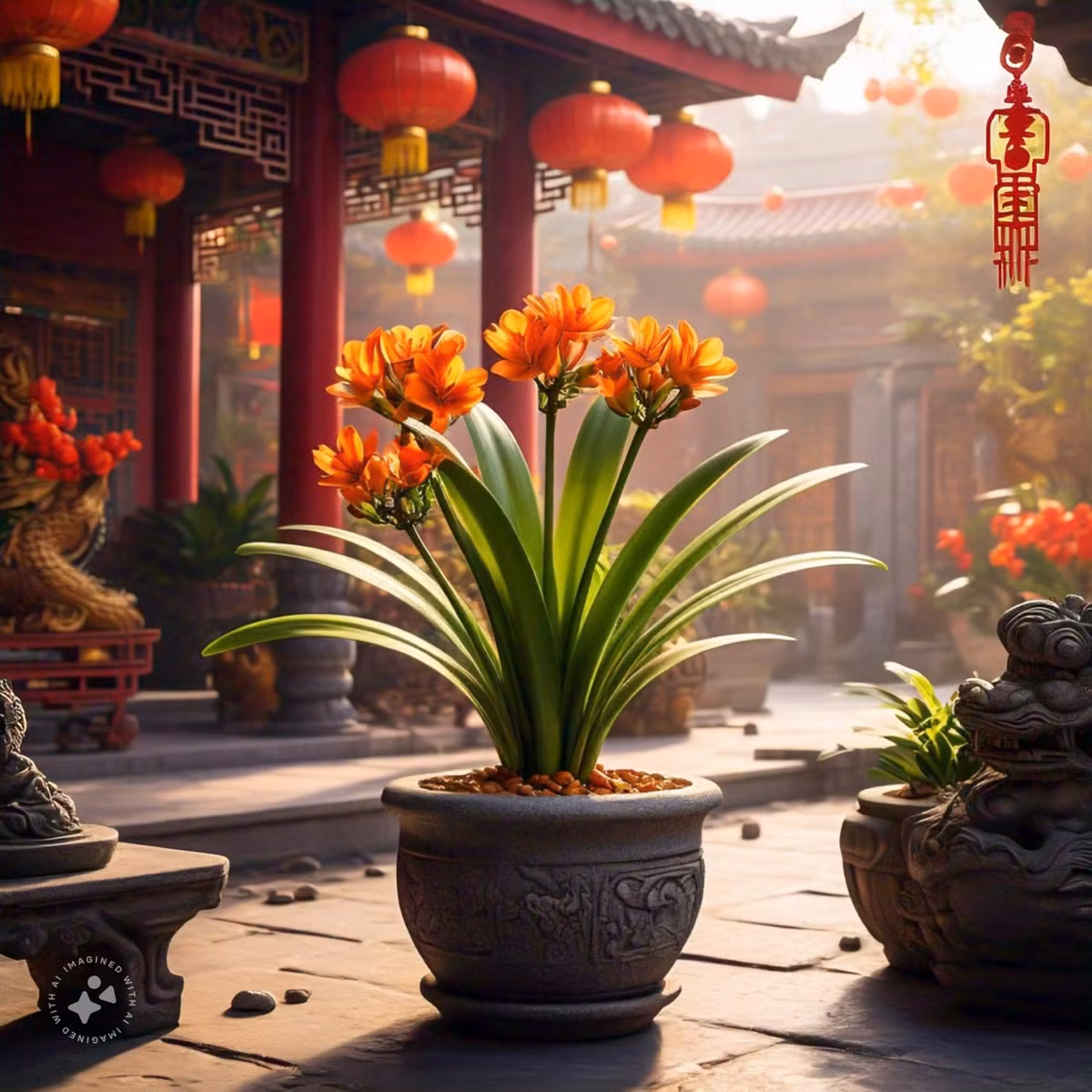 5. Cây cảnh: Lan quân tử. Lan quân tử (Clivia) là loài hoa luôn được người xưa ưa thích. Vì độ quý hiếm, phát triển chậm nên loài hoa này trước đây rất đắt đỏ, xứng đáng là loài hoa của giới quý tộc. 