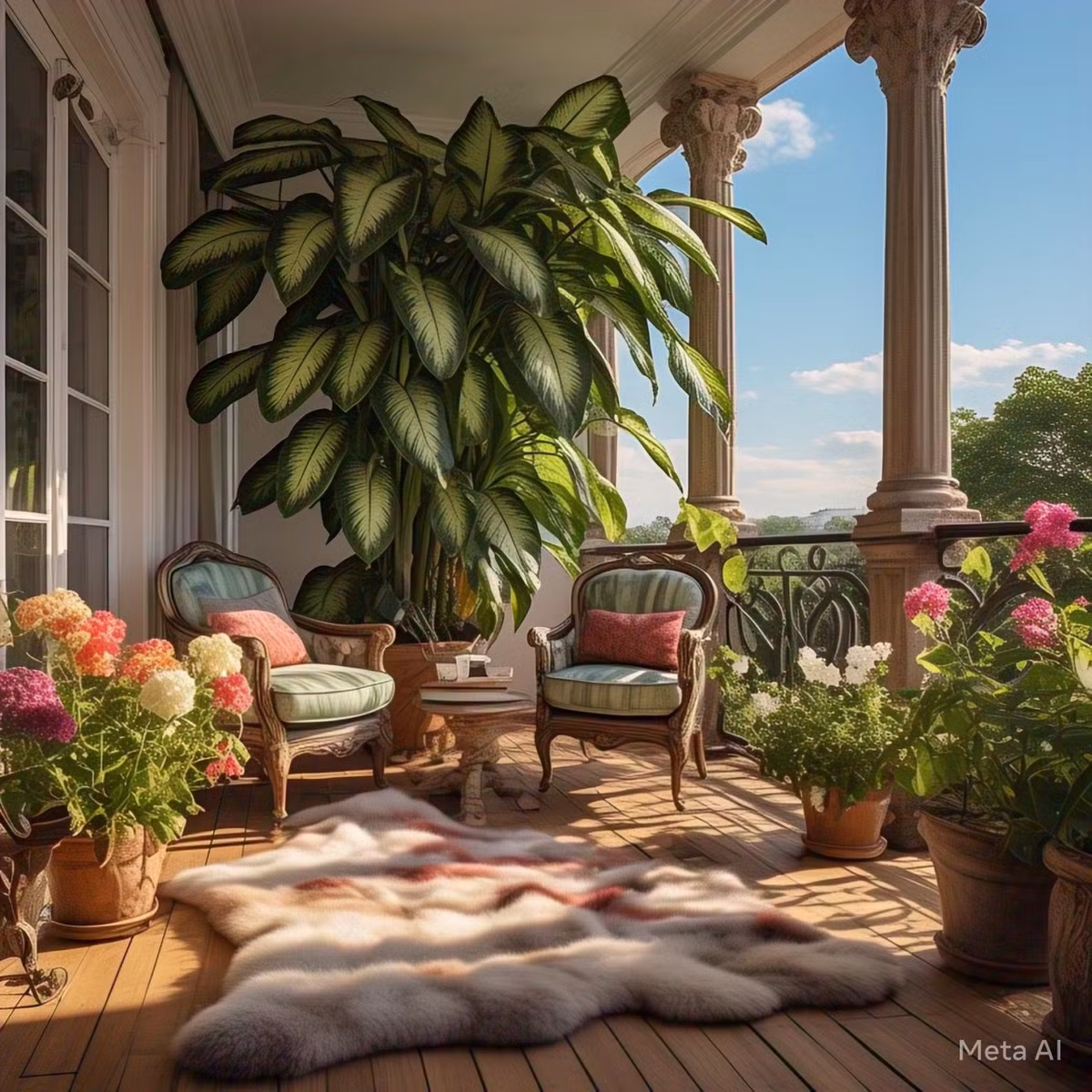  6. Cây cảnh: Môn trường sinh. Lá của cây cảnh này đặc biệt to và có những đốm màu xanh, trắng không đều nhau. Khi ánh sáng chiếu vào, những chiếc lá này như phát sáng và những đốm xanh, trắng như nhảy nhót, reo vui. Chúng là cây cảnh rất thích hợp để trồng trong nhà.