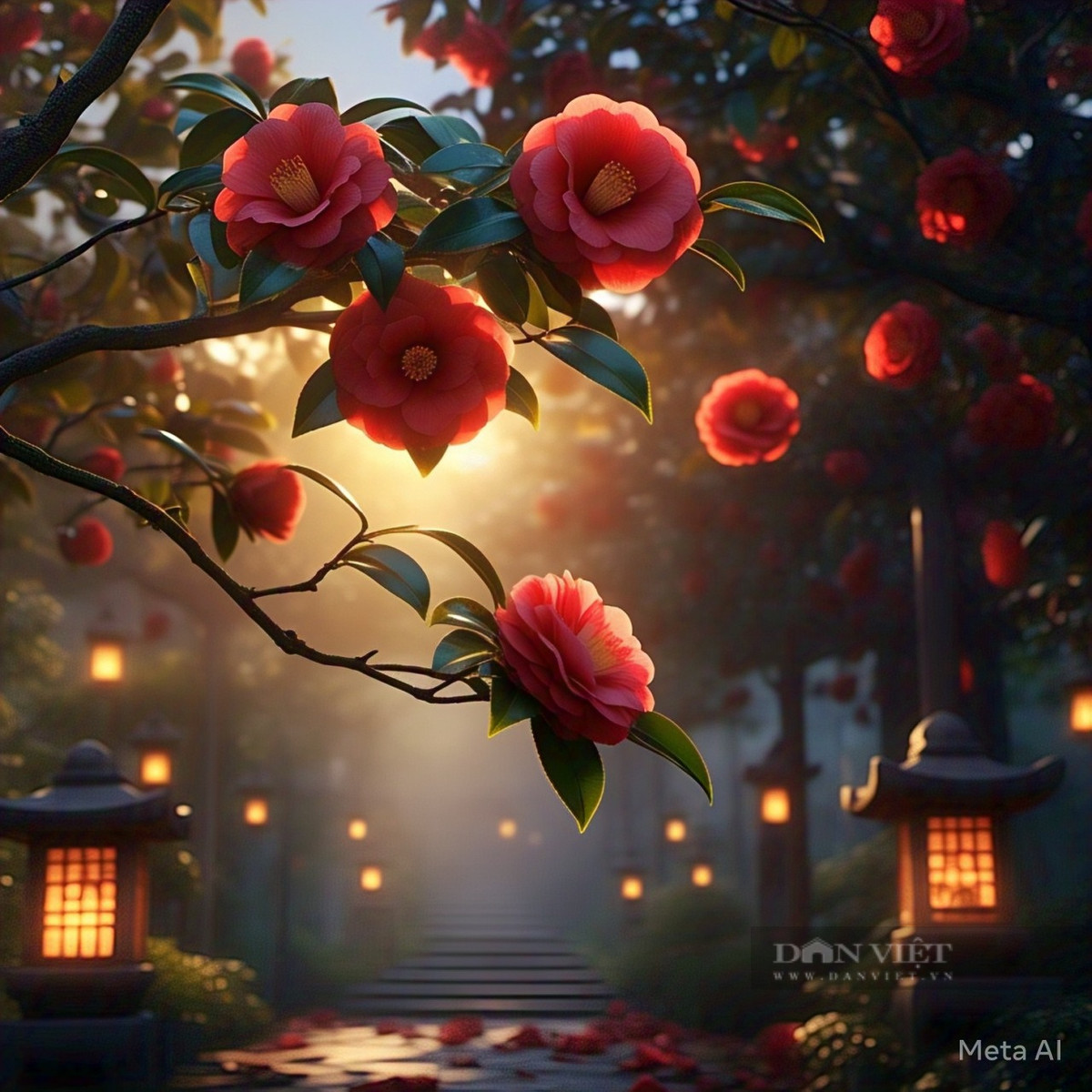  Đặc biệt trong những lễ hội quan trọng như Tết Nguyên đán, một chậu hoa trà nở rộ được coi là biểu tượng của sự may mắn và hạnh phúc. 