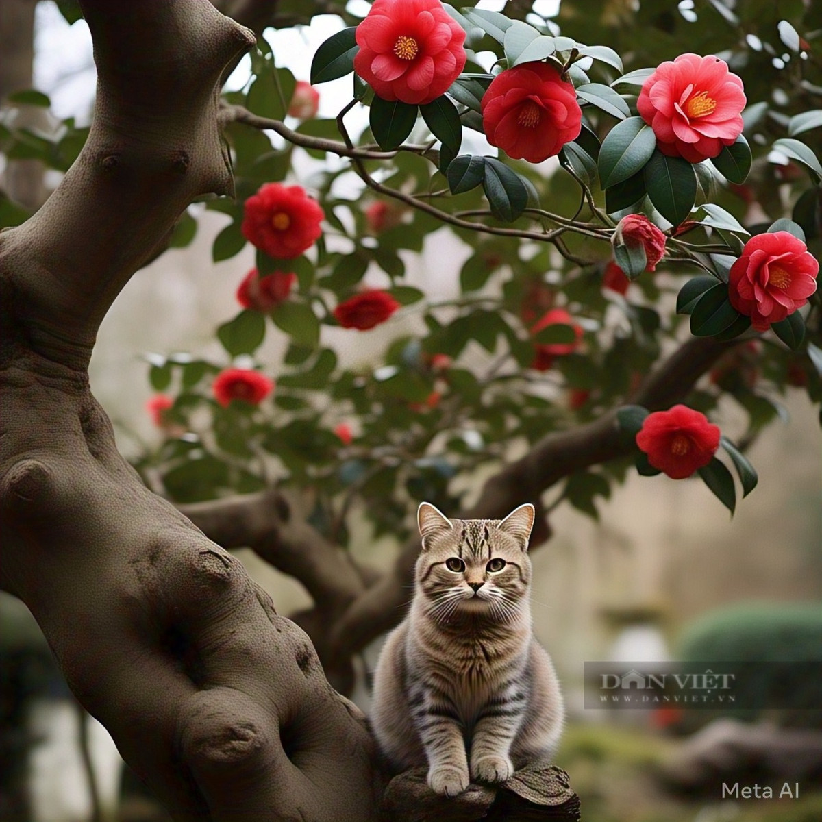  Hoa trà là đại diện của vượng tài, sung túc. Cây cảnh sum suê, xanh tốt, hoa nở rộ đầy cành thì càng tượng trưng cho tài lộc trong nhà thịnh vượng.