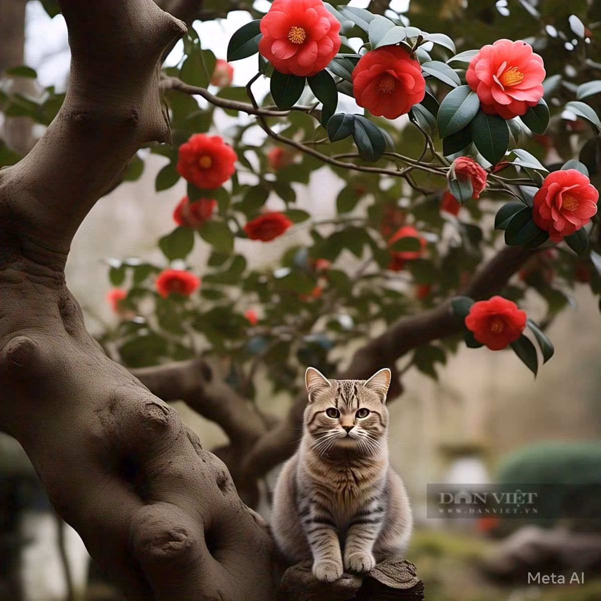  Hoa trà là đại diện của vượng tài, sung túc. Cây cảnh sum suê, xanh tốt, hoa nở rộ đầy cành thì càng tượng trưng cho tài lộc trong nhà thịnh vượng.