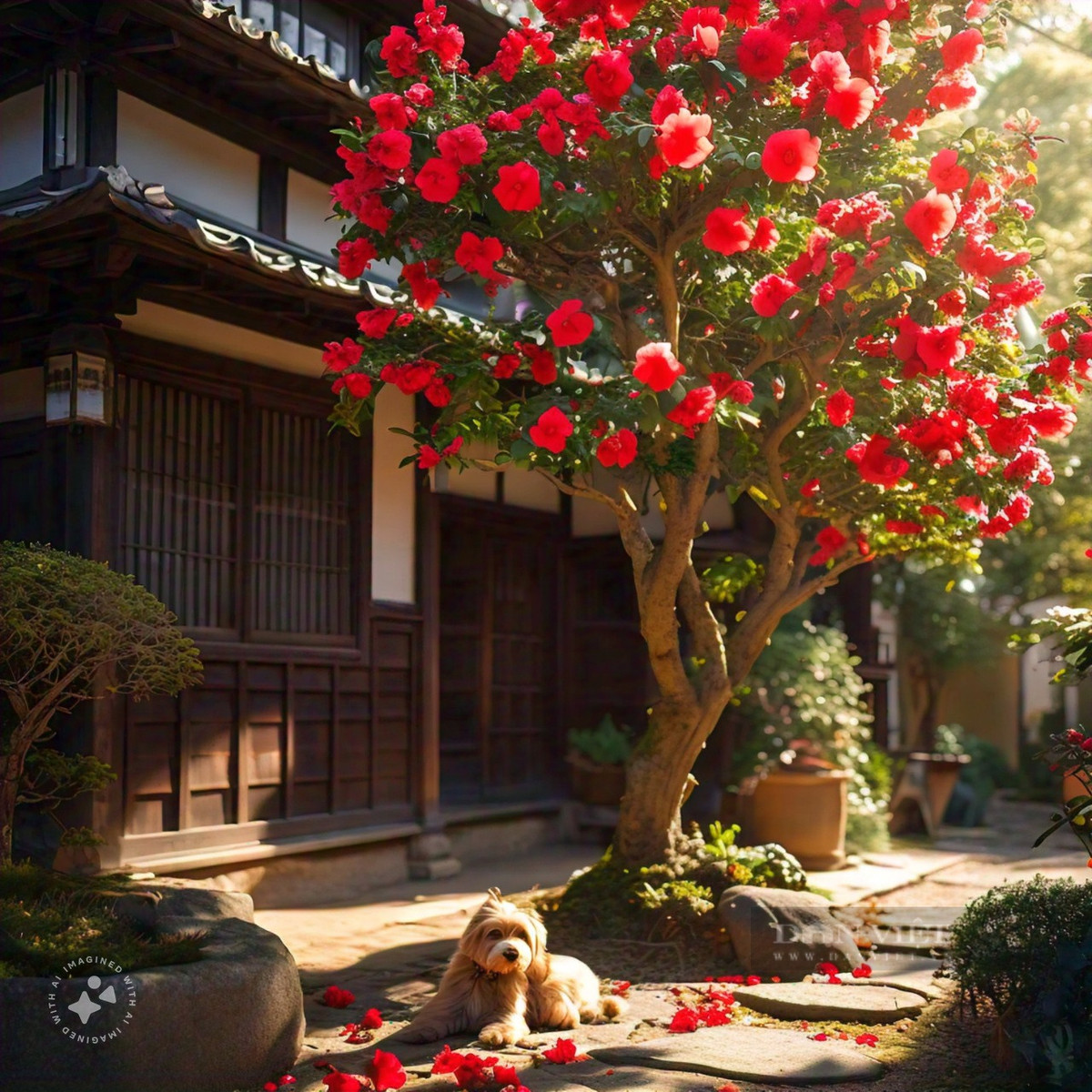 Nếu bạn bắt gặp loài cây cảnh này vào cuối đông, đầu xuân, chắc chắc bạn sẽ ngất ngây với vẻ đẹp đến nao lòng của chúng. Hoa trà nở rộ những bông hoa cánh mỏng, xinh đẹp và quyến rũ.