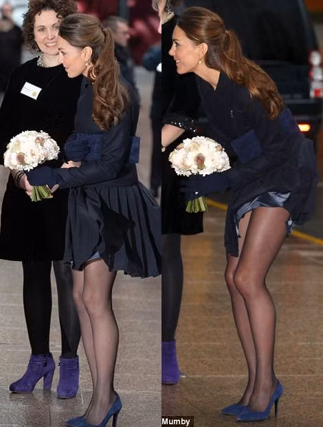 Trong khi đang nhận bó hoa từ cô bé 9 tuổi Tierney Potter trong buổi quyên góp từ thiện của tổ chức Place2Be hôm 20/11, Công nương xinh đẹp xứ Cambridge đã một phen đỏ mặt...