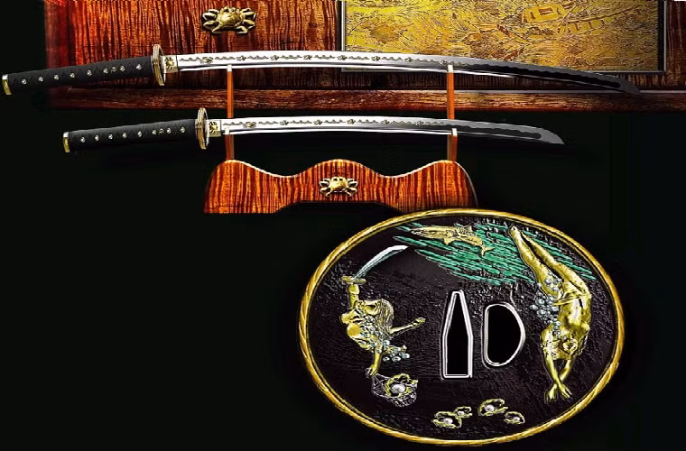 Thật là "ngầu" khi bạn mang bên người thanh kiếm võ sỹ đạo của những chiến binh Samurai. Lưỡi thép làm từ loại thép đặc chưng chỉ có ở Nhật bản tamahagene, tay cầm làm bằng gỗ và được chạm khắc tỷ mỷ bởi nghệ nhân Shigemitsu. Bộ kiếm xứng đáng giá 800 nghìn bảng.