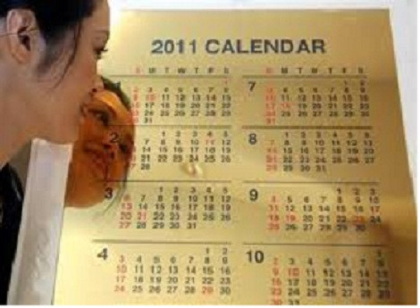 Sau khi được trưng bày tại các cửa hàng chính, cuốn lịch sẽ được triển lãm tại các cửa hàng khác trên khắp Nhật Bản, đầu tiên tại Nagoya từ ngày 11- 15/12, tiếp theo là Osaka từ 18-2/12, Fukuoka từ 27/12 – 5/1 và Sendai từ 8-12/1. Trong ảnh là cuốn lịch năm 2011.