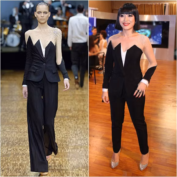 Trong Gala 3 Vietnam Idol 2013, Mỹ Tâm đã xuất hiện ở vị trí giám khảo với phong cách thời trang thay đổi hoàn toàn so với các đêm thi trước. Lạ lẫm với một bộ vest được thiết kế phần thân trên theo dạng gấp khúc nhọn để lộ phần cổ và vai, ngoài ra phần trên ngực chiếc áo vest có một lớp ren trong suốt được đính phụ kiện hạt lấp lánh.