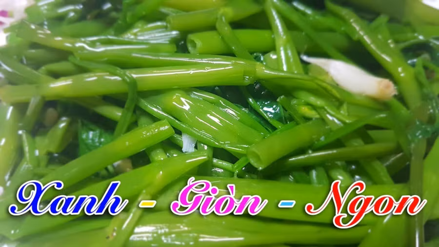 Cho them thu nay xao rau muong xanh muot ngot gion