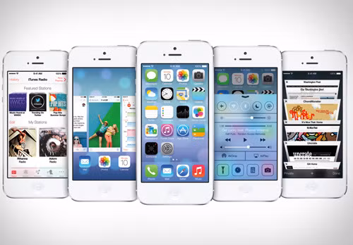 Giao diện làm việc của iOS 7 - Ảnh: Apple