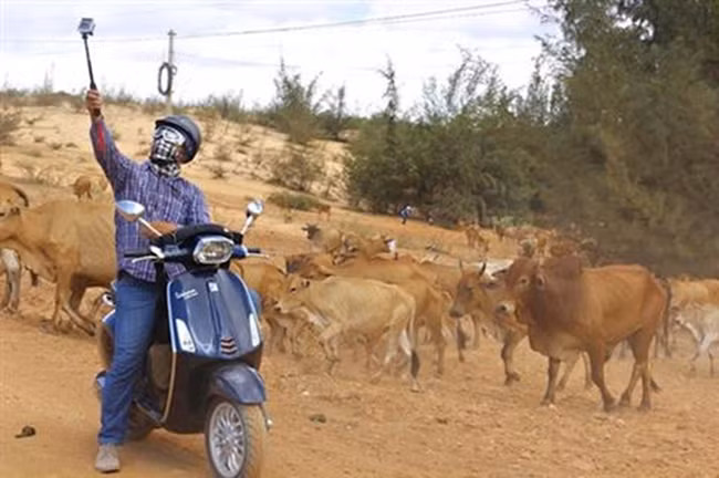 Tranh thủ dừng lại làm bức ảnh.