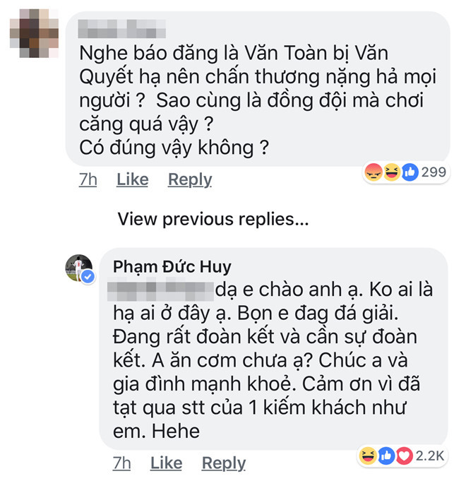 Tiền vệ Đức Huy trước đó cũng đã lên tiếng bác bỏ mọi tin đồn thất thiệt.