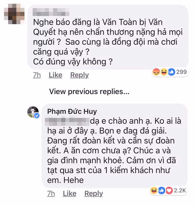 Tiền vệ Đức Huy trước đó cũng đã lên tiếng bác bỏ mọi tin đồn thất thiệt.