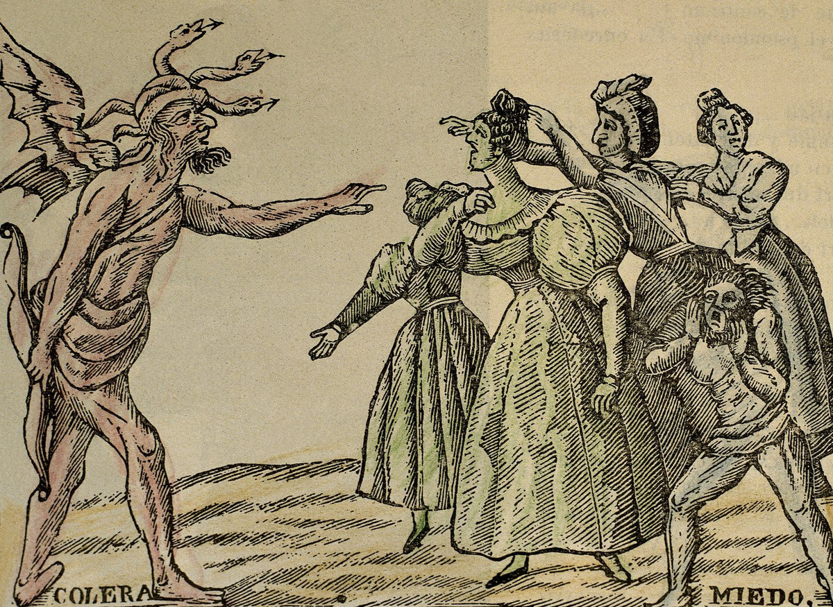 Từ Ấn Độ, dịch tả đã lan truyền sang nhiều quốc gia khác nhau, kéo dài tới tận châu Âu, gây nên cái chết của hàng vạn người.