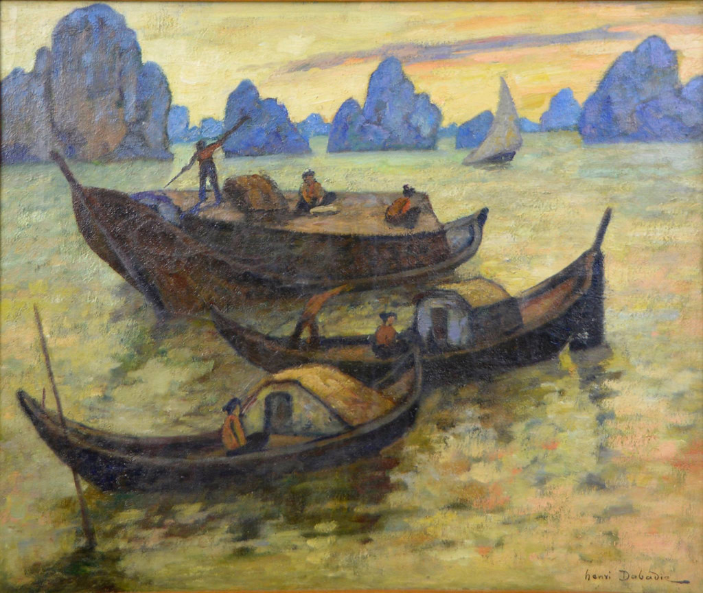 Vinh Hạ Long. Tranh của Henri Dabadie (1867-1949), vẽ vào khoảng năm 1929.