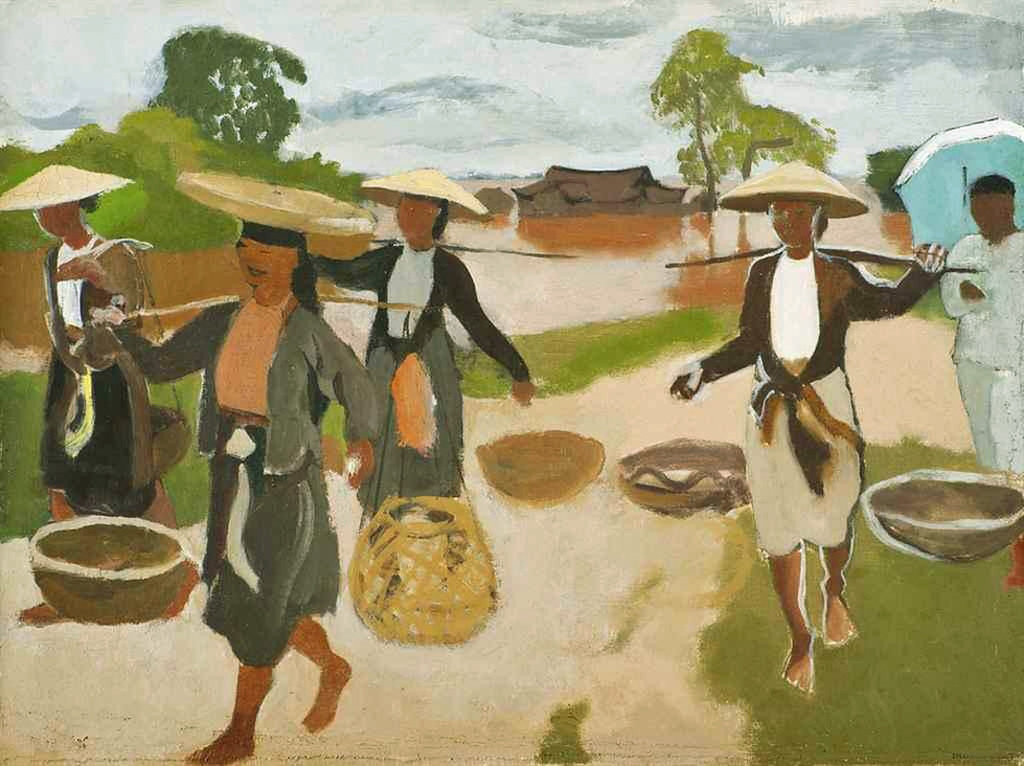 Đường ra chợ. Một bức tranh khác của Joseph Inguimberty.