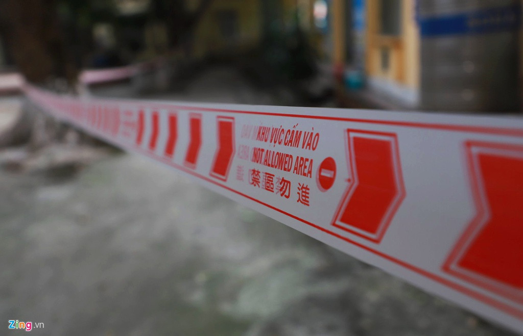 Khu vực cách ly đặc biệt được rào lại, không cho bất kỳ ai ra vào.