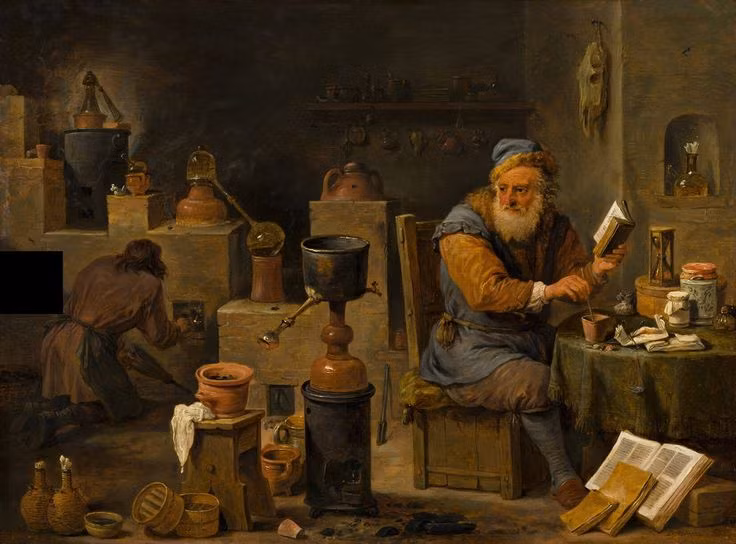 Hình thức sơ khai của giả kim thuật là tạo ra những hợp kim có màu sắc giống vàng như trộn đồng đỏ vào thiếc màu trắng thành hợp kim đồng - thiếc có màu giống vàng.