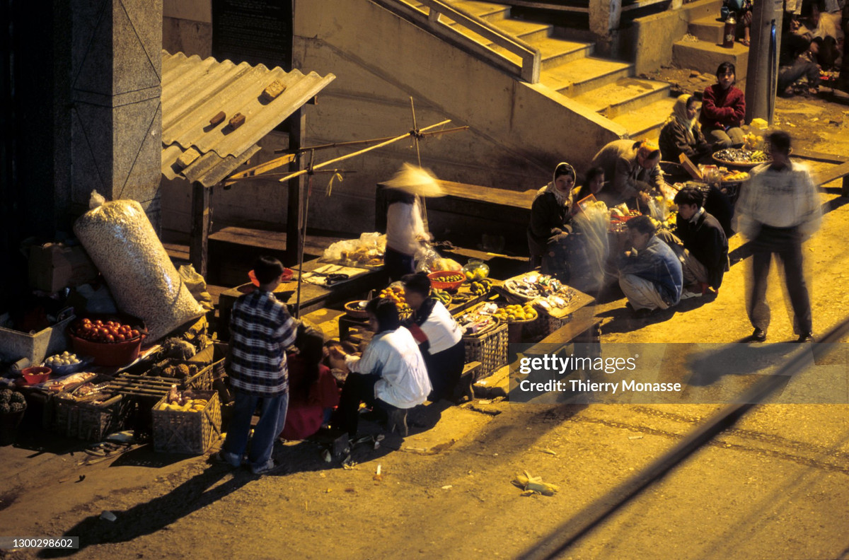 Một góc chợ Sa Pa buổi tối.