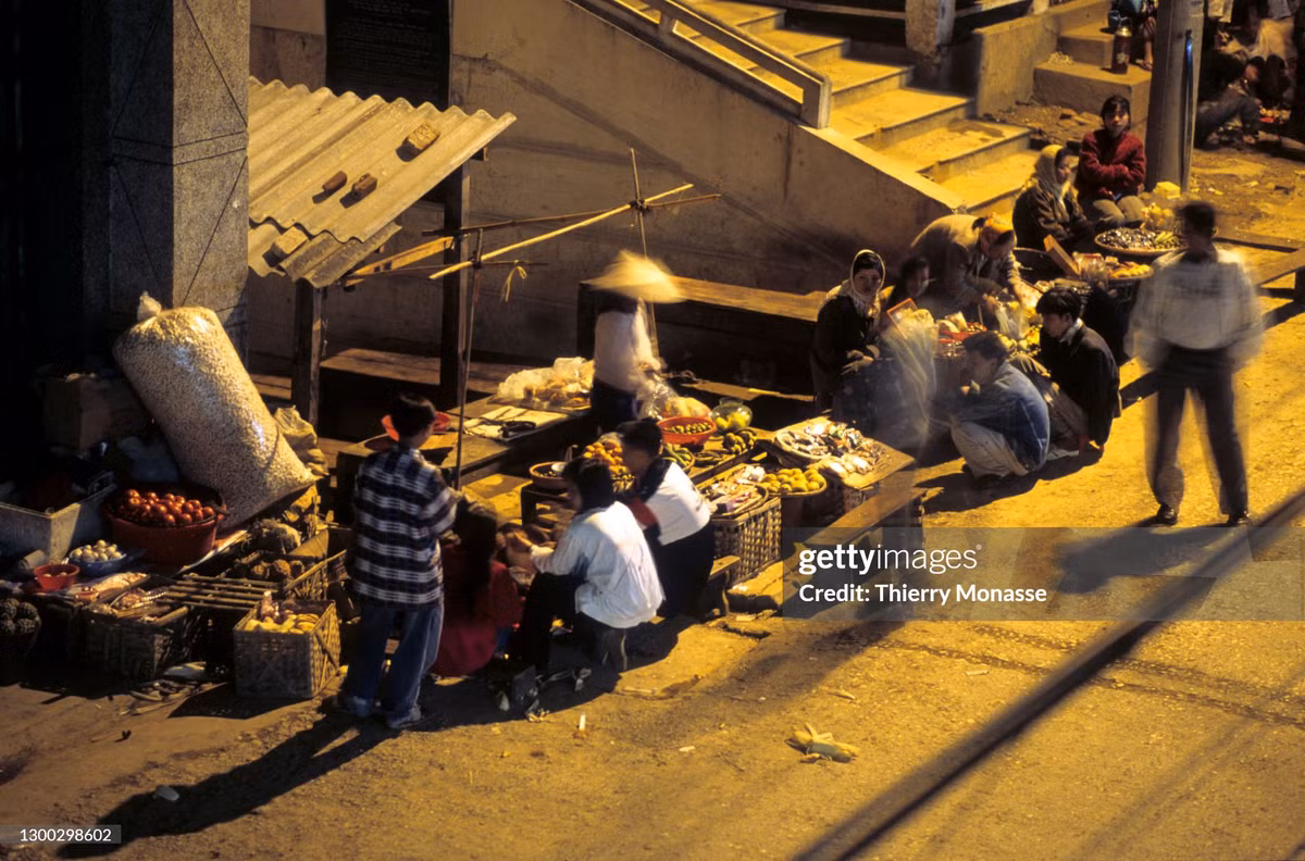 Một góc chợ Sa Pa buổi tối.