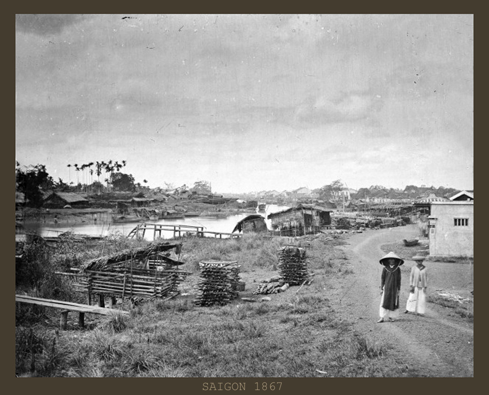 Khu dân cư ở ngoại ô Sài Gòn năm 1867.