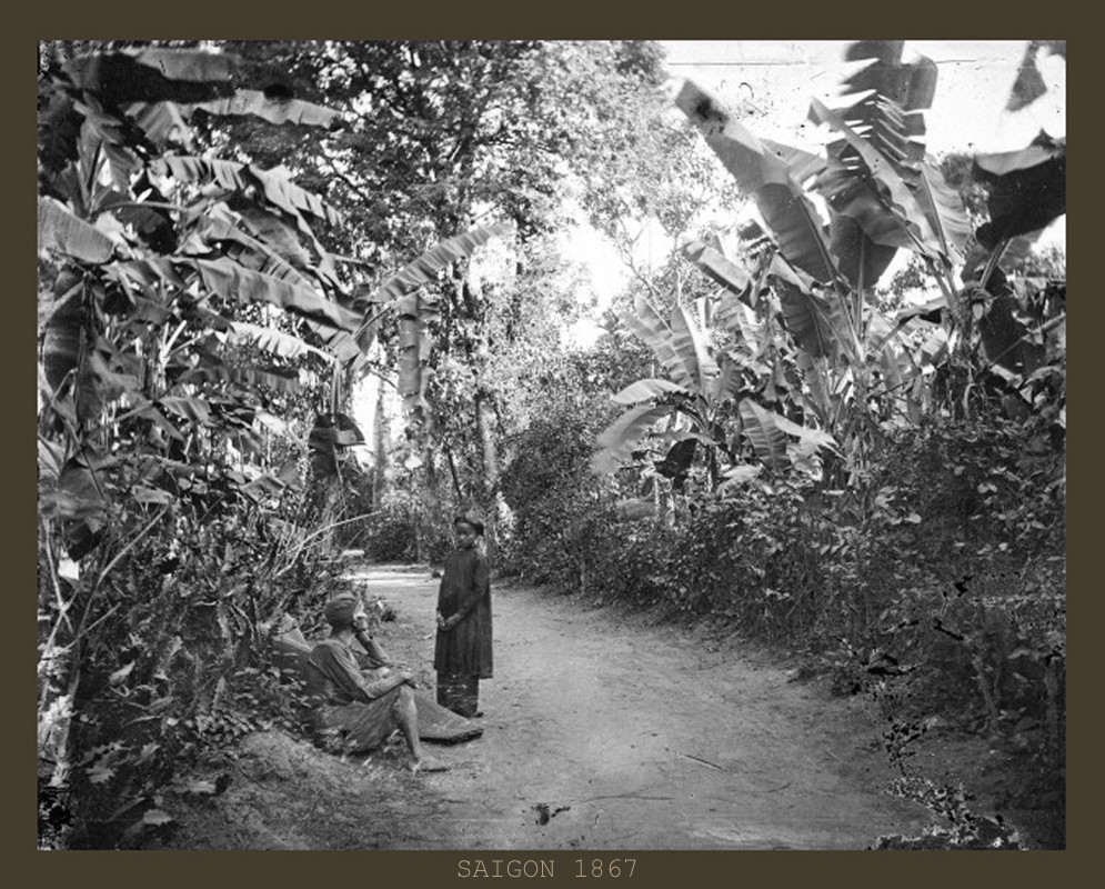 Một con đường đất ở xóm làng vùng ven Sài Gòn.