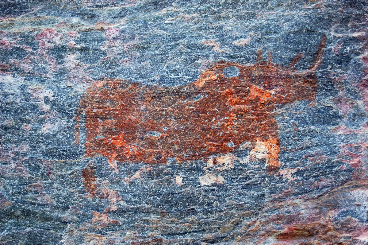 Hình thức và nội dung những tác phẩm nghệ thuật tại Tsodilo có nhiều điểm chung với những bức tranh có từ thời thượng cổ ở Zambia, Angolo, Namibia, Zimbabwe và Nam Phi. Ảnh: Wikipedia.