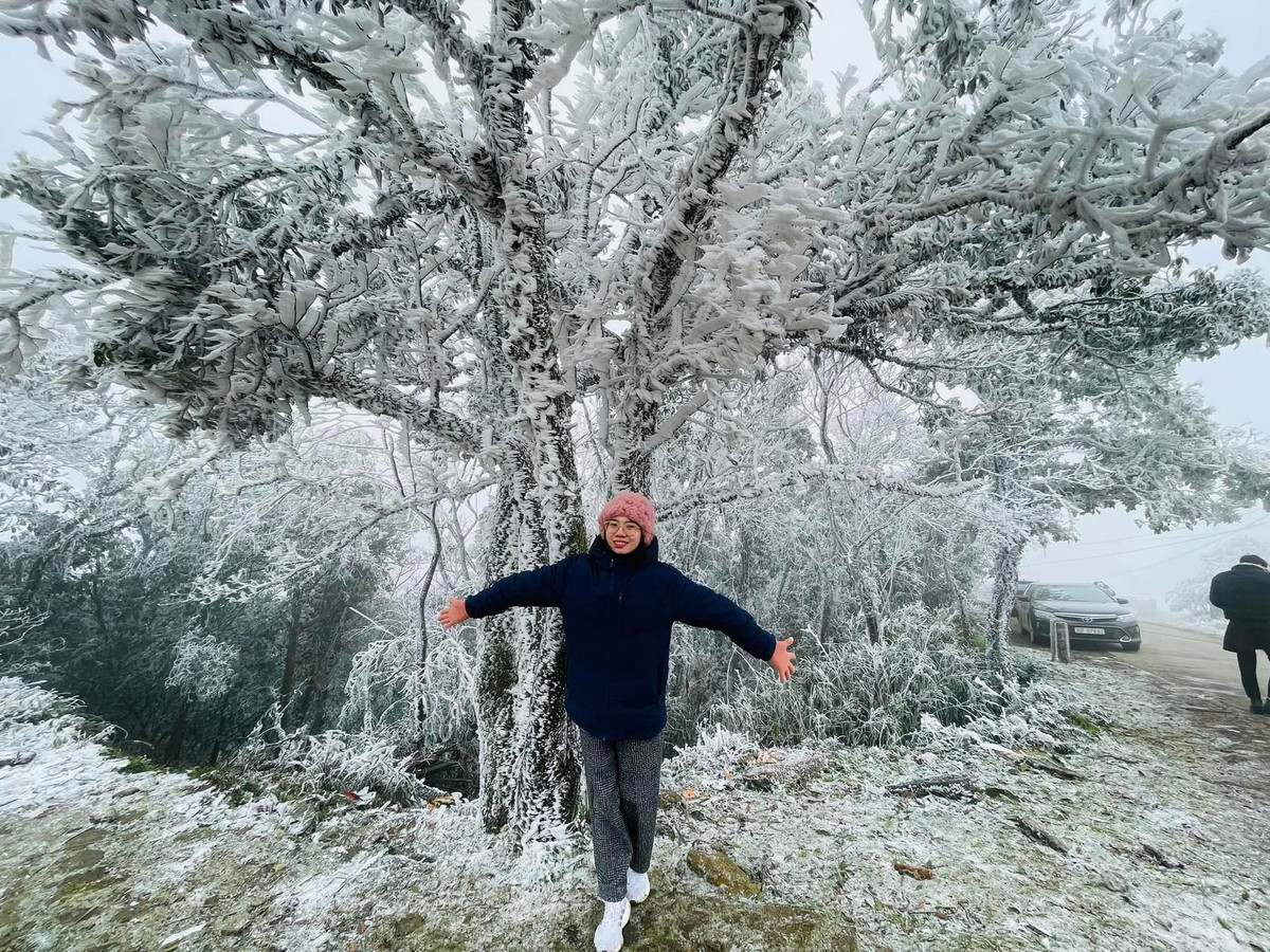 Du khách Việt khoe bộ ảnh chụp chung với băng, khung cảnh như ở trời Âu (Ảnh: Anna Nguyen).