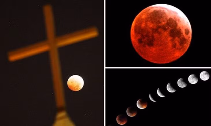 Trước đó, vào năm 2022, Trăng Hải ly không xuất hiện dưới dạng siêu trăng mà mang lại hiện tượng trăng máu. Thời điểm đó, chúng ta được chứng kiến nguyệt thực toàn phần, vào thời điểm trăng rằm tháng 11 bị che khuất hoàn toàn bởi bóng của Trái Đất thì Trăng Hải ly được nhuộm màu đỏ rực. Ảnh: Space Storage