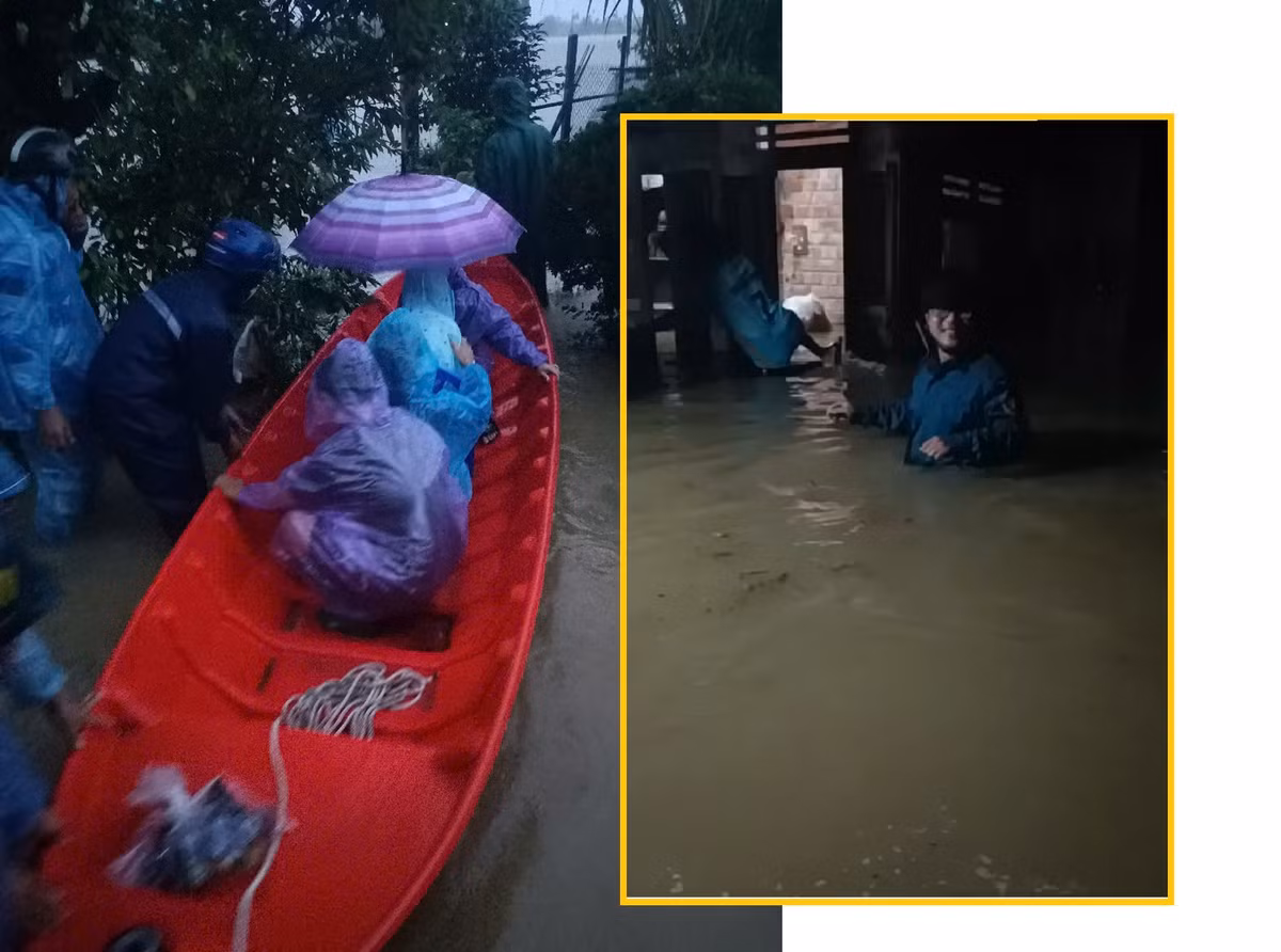 Song Tra Cau vuot bao dong 3, nguoi dan chay lu-Hinh-3