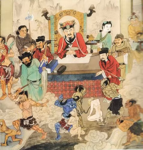 Diêm Vương cảm phục sự tận tụy trung thành của trâu và ngựa, đồng thời cũng thương cho số phận cơ cực của chúng nên biến chúng thành hai vị hộ thần bảo vệ Âm phủ...