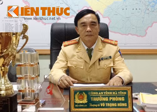 Đại tá Võ Trọng Hùng, Trưởng phòng CSGT Hà Tĩnh. Ảnh: Xuân Hữu.