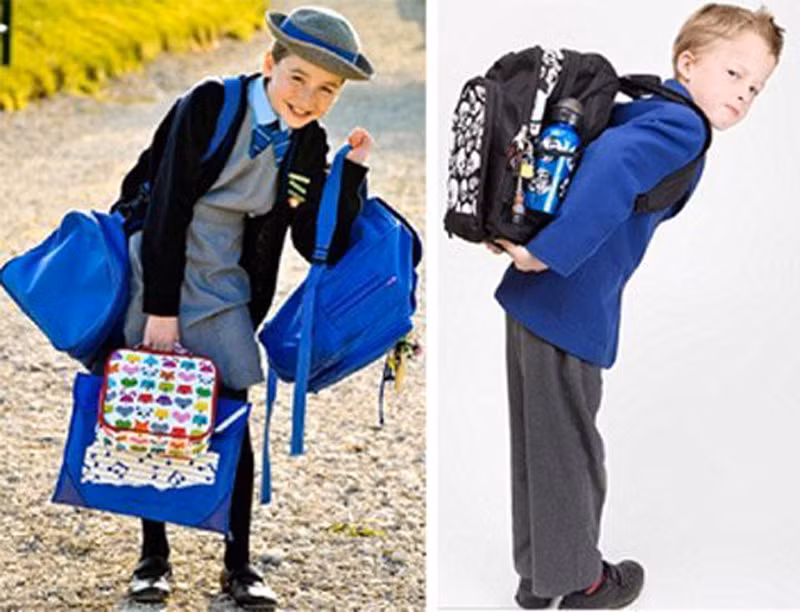 Thực vậy, mang một chiếc cặp sách chất lượng kém cùng với trọng lượng quá khổ trên lưng có thể gây đau đầu, dị tật ở lưng, căng cơ cổ, mệt mỏi, đau – vẹo cột sống. Đặc biệt, trẻ từ 10 – 14 tuổi là đối tượng được xem là dễ bị ảnh hưởng nhất.