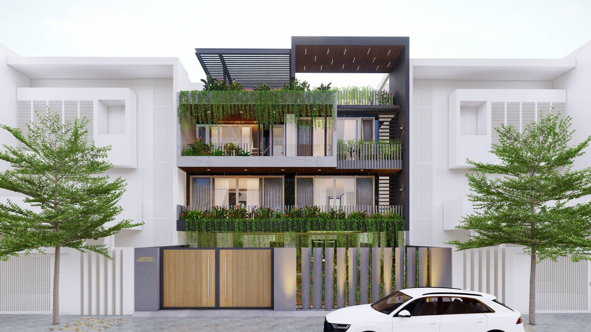 Biet thu pho dep nuc long, gio troi thong suot