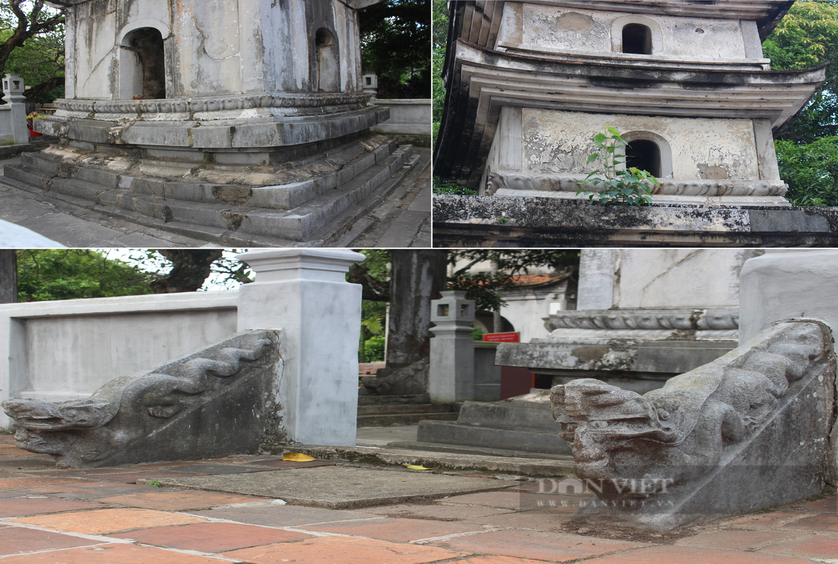 Bên cạnh đó, nơi đây còn đặt 1 chiếc vạc đồng rất lớn - là một trong “An Nam tứ đại khí” cùng với tháp Báo Thiên, tượng Phật chùa Quỳnh Lâm và chuông Quy Điền – 3 bảo vật quốc gia đặc biệt rất quý hiếm. Ảnh: Dân Việt