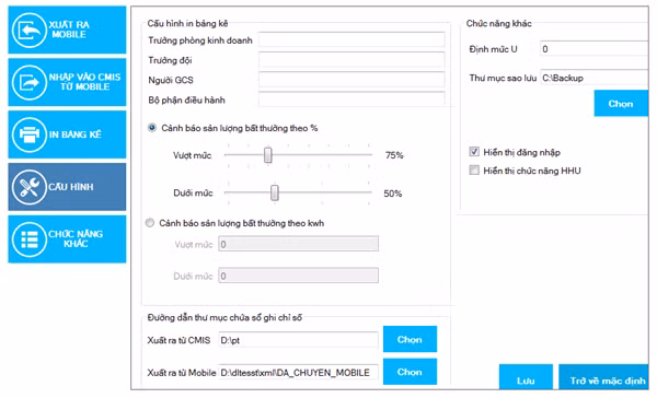 Phần mềm ghi chỉ số công tơ trên thiết bị Android.