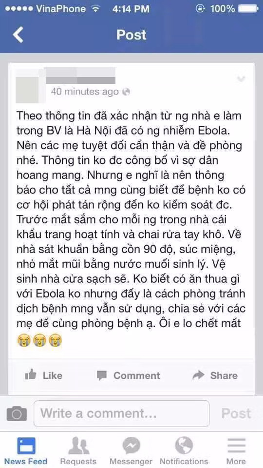 2. Bộ Công an truy tìm kẻ tung tin dịch Ebola xuất hiện ở Việt Nam. Thời gian gần đây, một số đối tượng đã tung tin đồn thất thiệt về dịch Ebola xuất hiện tại Việt Nam, ở BV Bạch Mai, khiến người dân vô cùng hoang mang. Ngay sau khi thông tin này được phát tán, A83 đã vào cuộc để làm rõ và xử lý các đối tượng theo quy định pháp luật.