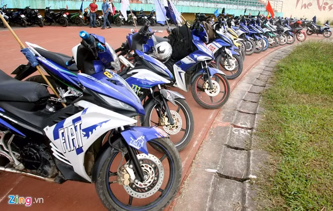 So với đại hội Exciter miền Bắc tổ chức ở Bắc Ninh hồi năm 2013, số lượng câu lạc bộ, xe tham gia sự kiện ở Ninh Bình đông gấp đôi.