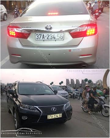 Hình ảnh 2 chiếc xe mang chung một biển kiểm soát được đăng tải trên mạng xã hội Xe Xứ Nghệ.