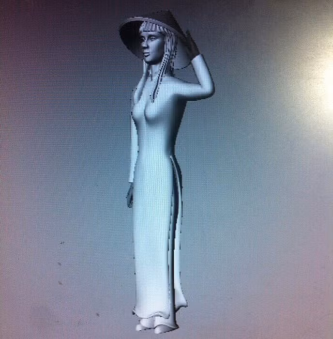 Để tạo nên món quà ý nghĩa và độc đáo này, đội ngũ thiết kế và thợ kim hoàn của công ty đã mất gần 3 tháng làm việc liên tục, từ việc lên ý tưởng, phác thảo ý tưởng, tham khảo ý kiến góp ý của nhiều phụ nữ để tạo ra tác phẩm đậm dấu ấn phụ nữ Việt Nam. Ảnh: Sau khi lên ý tưởng, đội ngũ thiết kế sẽ vẽ phác họa hoặc thiết kế 3D mô phỏng.